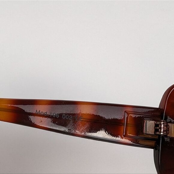 Oscar De La Renta Tortoise Shell Sunglasses Brown Plastic Full Rim - Picture 3 of 9